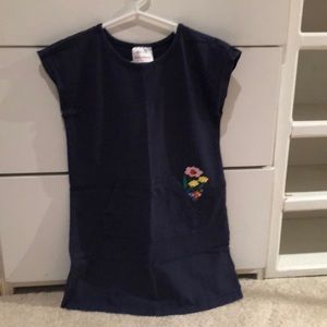 Flower pocket tshirt dress